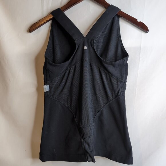 Lululemon Women's Black Tank Top VNeck Mesh, Small - Picture 2 of 8